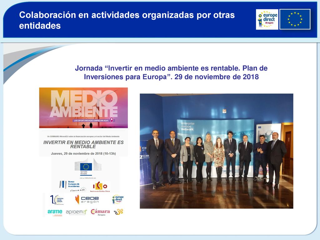 Colaboración en actividades organizadas por otras entidades