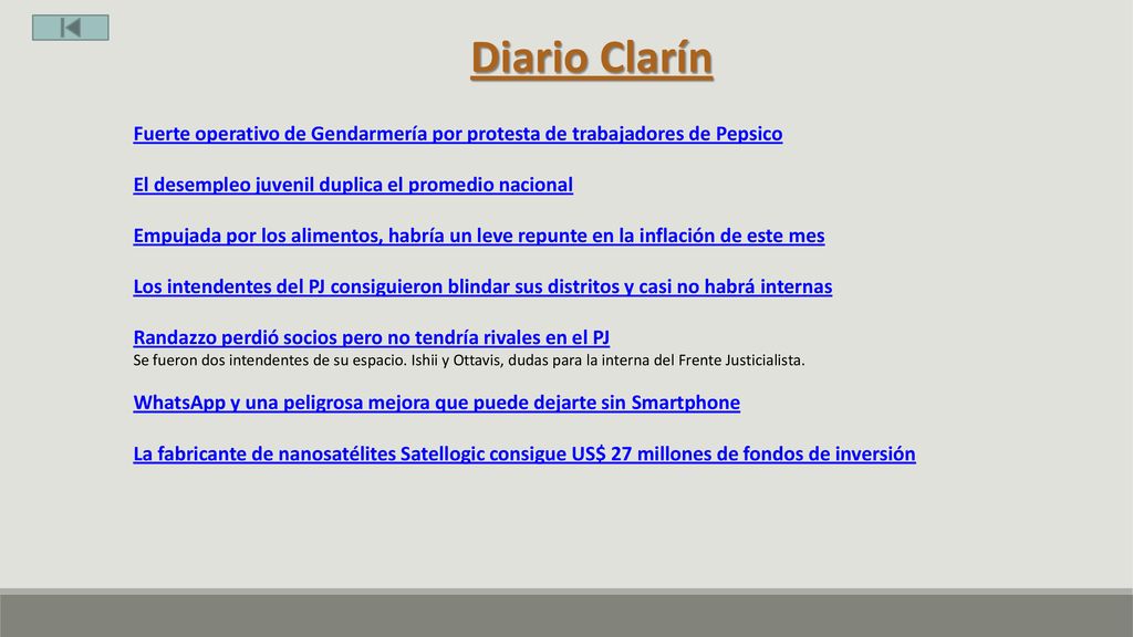 Diario Clarín Fuerte operativo de Gendarmería por protesta de trabajadores de Pepsico. El desempleo juvenil duplica el promedio nacional.
