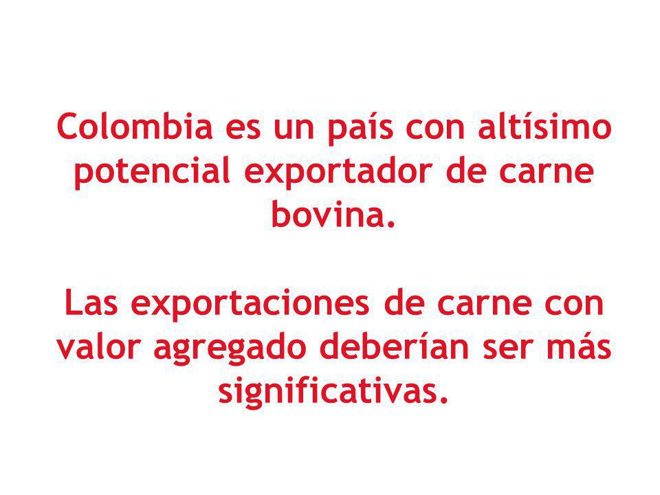 Colombia es un país con altísimo potencial exportador de carne bovina.