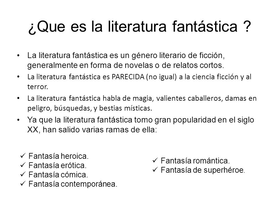 Literatura Fantástica - ppt video online descargar