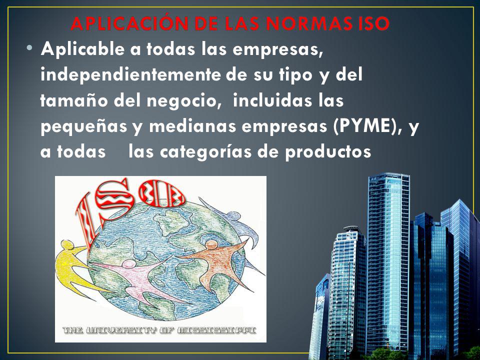 APLICACIÓN DE LAS NORMAS ISO