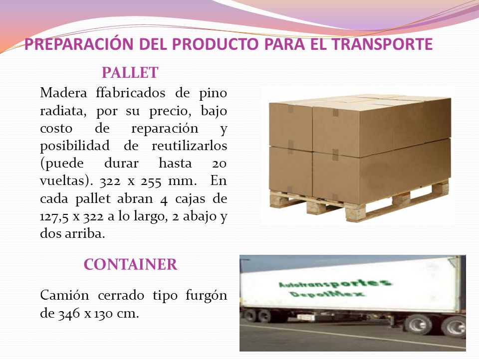 PREPARACIÓN DEL PRODUCTO PARA EL TRANSPORTE