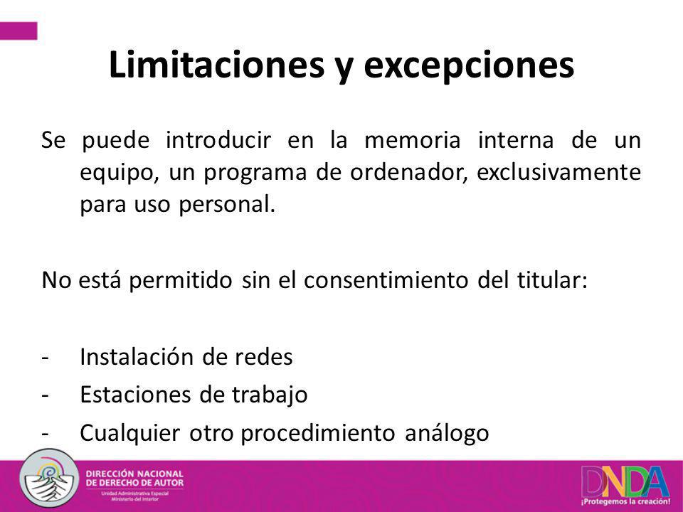 Limitaciones y excepciones