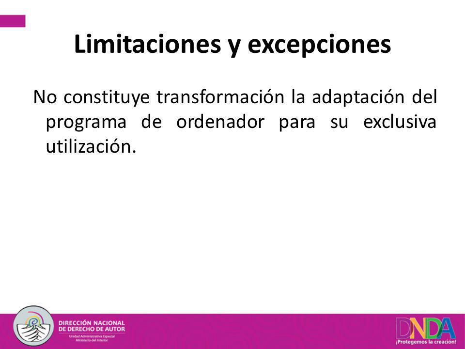 Limitaciones y excepciones