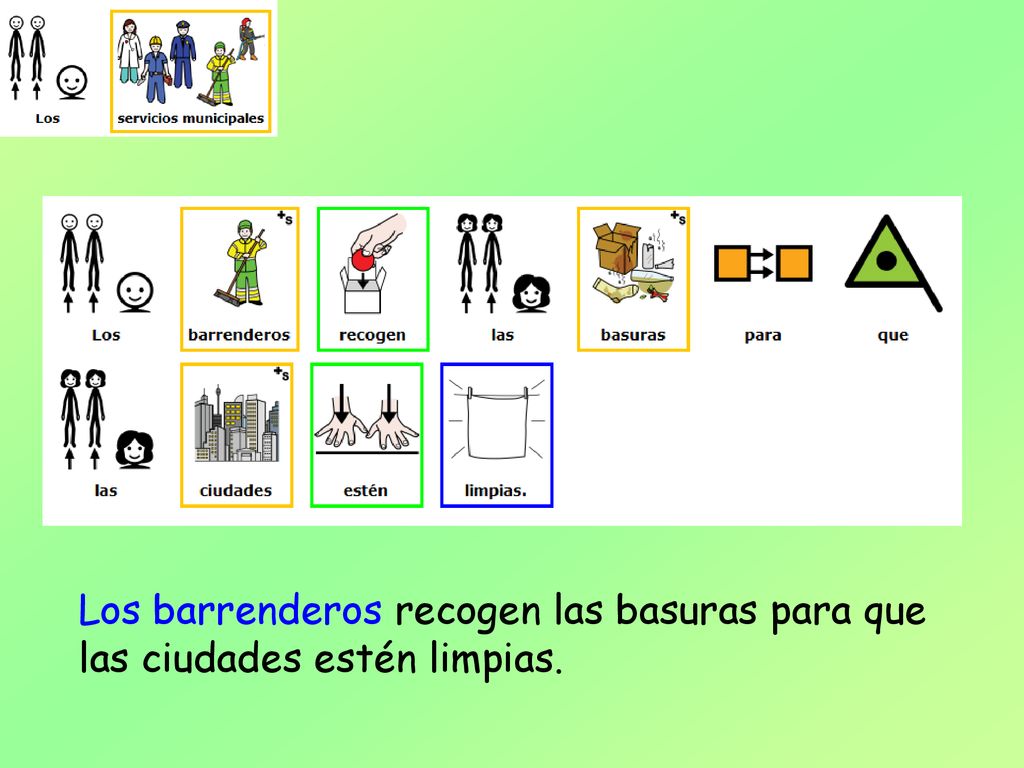 Los barrenderos recogen las basuras para que las ciudades estén limpias.