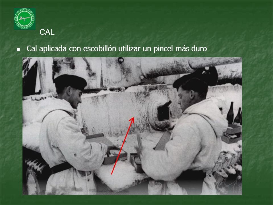 CAL Cal aplicada con escobillón utilizar un pincel más duro