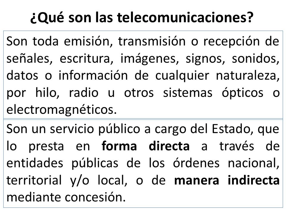 SERVICIOS DE TELECOMUNICACIONES - ppt descargar