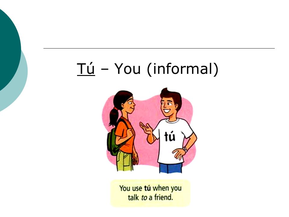 Tú – You (informal)