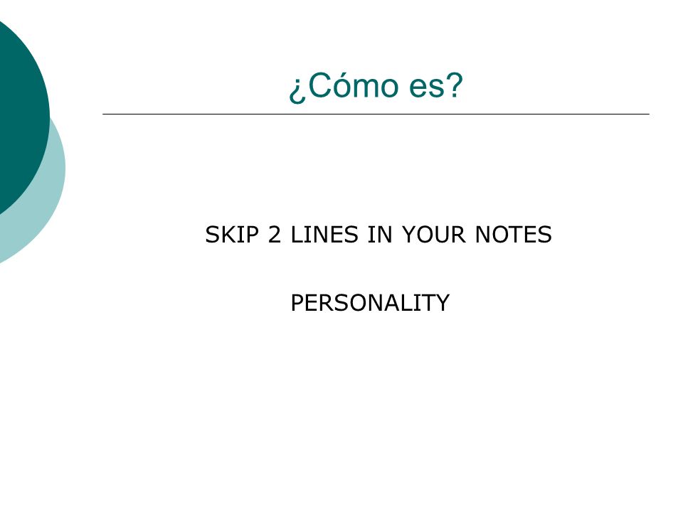 SKIP 2 LINES IN YOUR NOTES