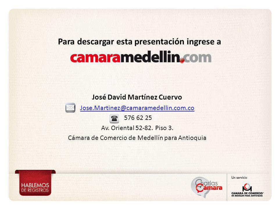 Para descargar esta presentación ingrese a José David Martínez Cuervo