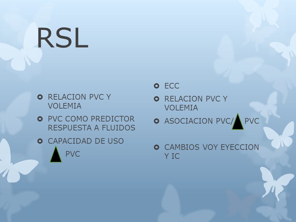 RSL ECC RELACION PVC Y VOLEMIA RELACION PVC Y VOLEMIA