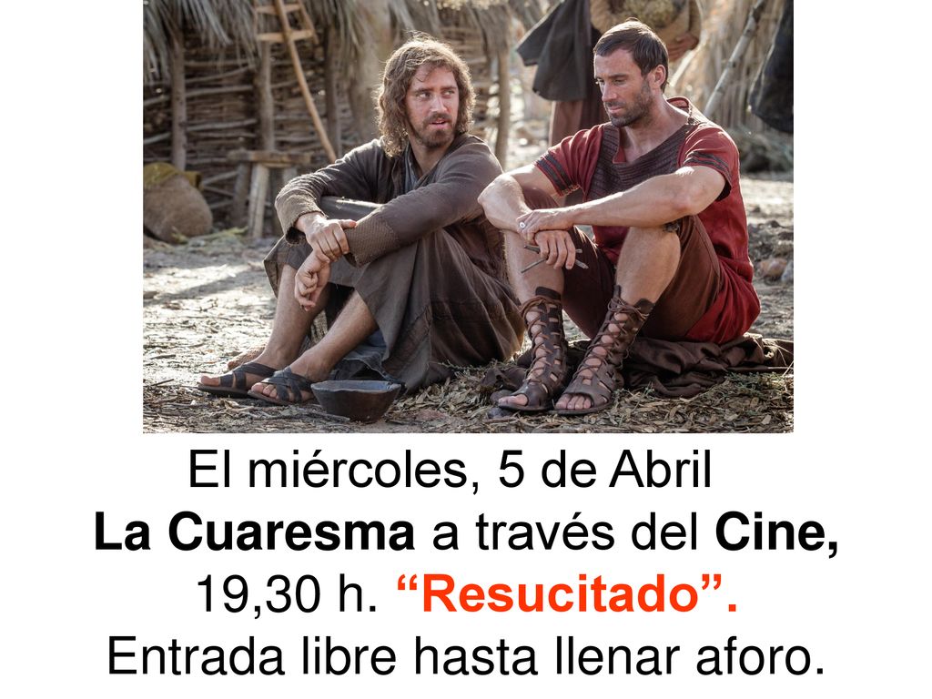 El miércoles, 5 de Abril. La Cuaresma a través del Cine, 19,30 h
