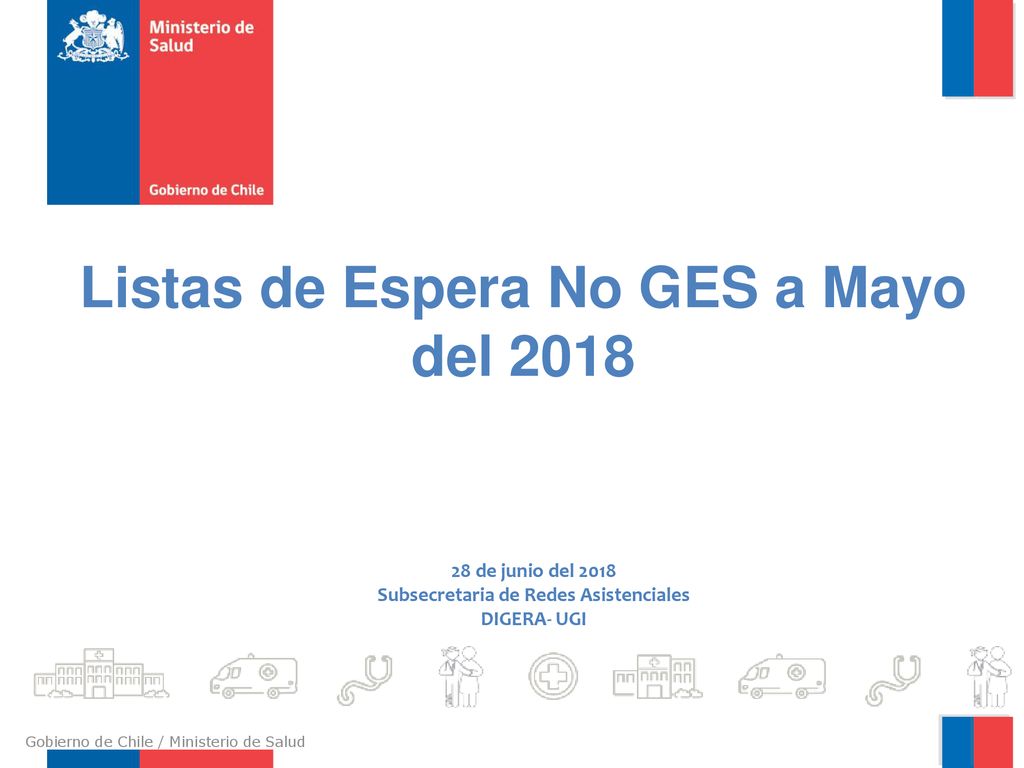 Listas de Espera No GES a Mayo del 2018