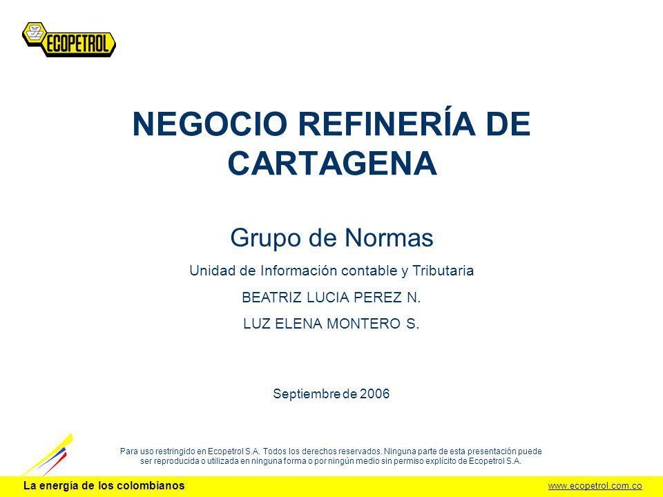 NEGOCIO REFINERÍA DE CARTAGENA