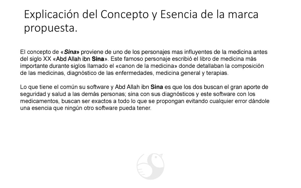 Explicación del Concepto y Esencia de la marca propuesta.