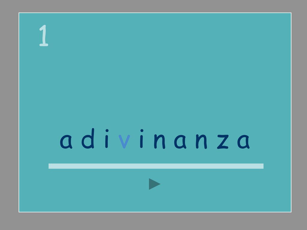 1 a d i v i n a n z a
