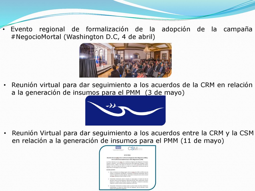 Evento regional de formalización de la adopción de la campaña #NegocioMortal (Washington D.C, 4 de abril)