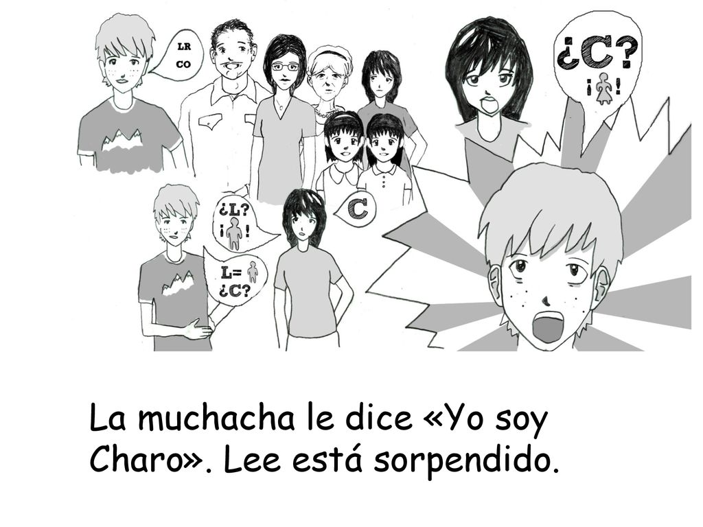 La muchacha le dice «Yo soy Charo». Lee está sorpendido.