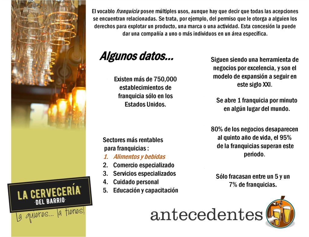 El vocablo franquicia posee múltiples usos, aunque hay que decir que todas las acepciones se encuentran relacionadas. Se trata, por ejemplo, del permiso que le otorga a alguien los derechos para explotar un producto, una marca o una actividad. Esta concesión la puede dar una compañía a uno o más individuos en un área específica.
