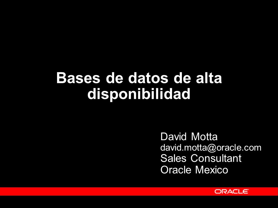 Bases de datos de alta disponibilidad