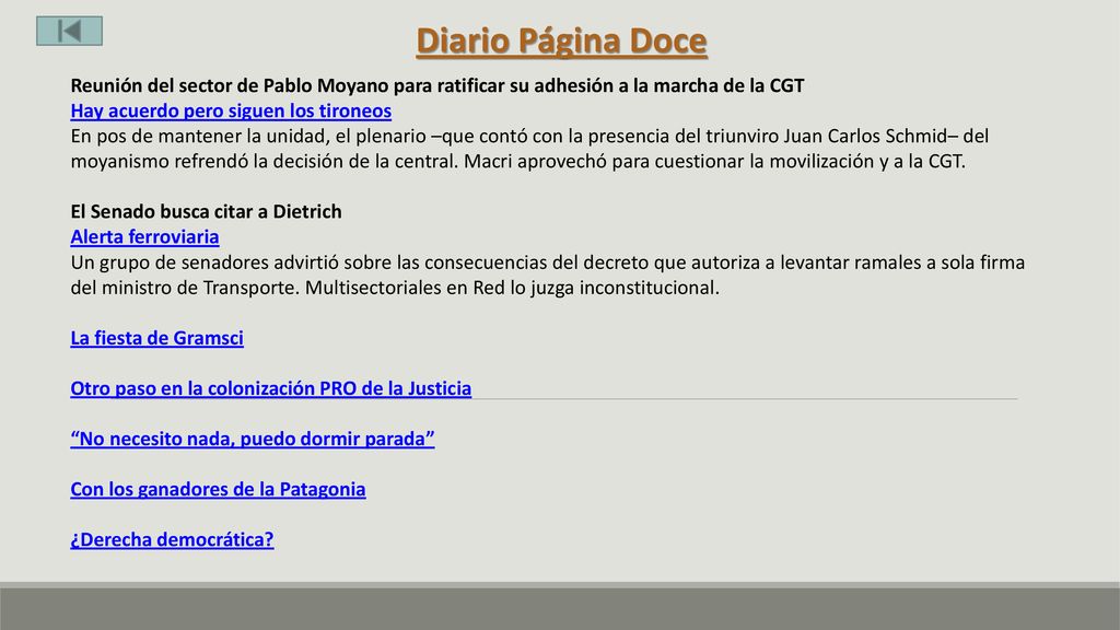 Diario Página Doce Reunión del sector de Pablo Moyano para ratificar su adhesión a la marcha de la CGT.