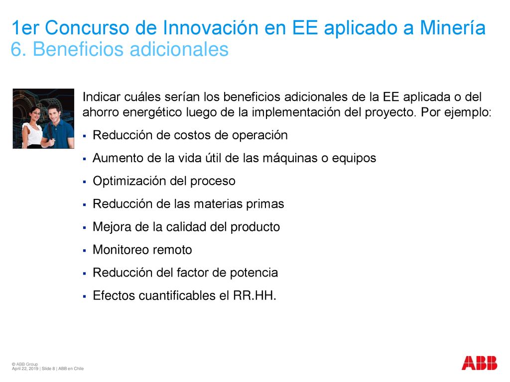 1er Concurso de Innovación en EE aplicado a Minería 6