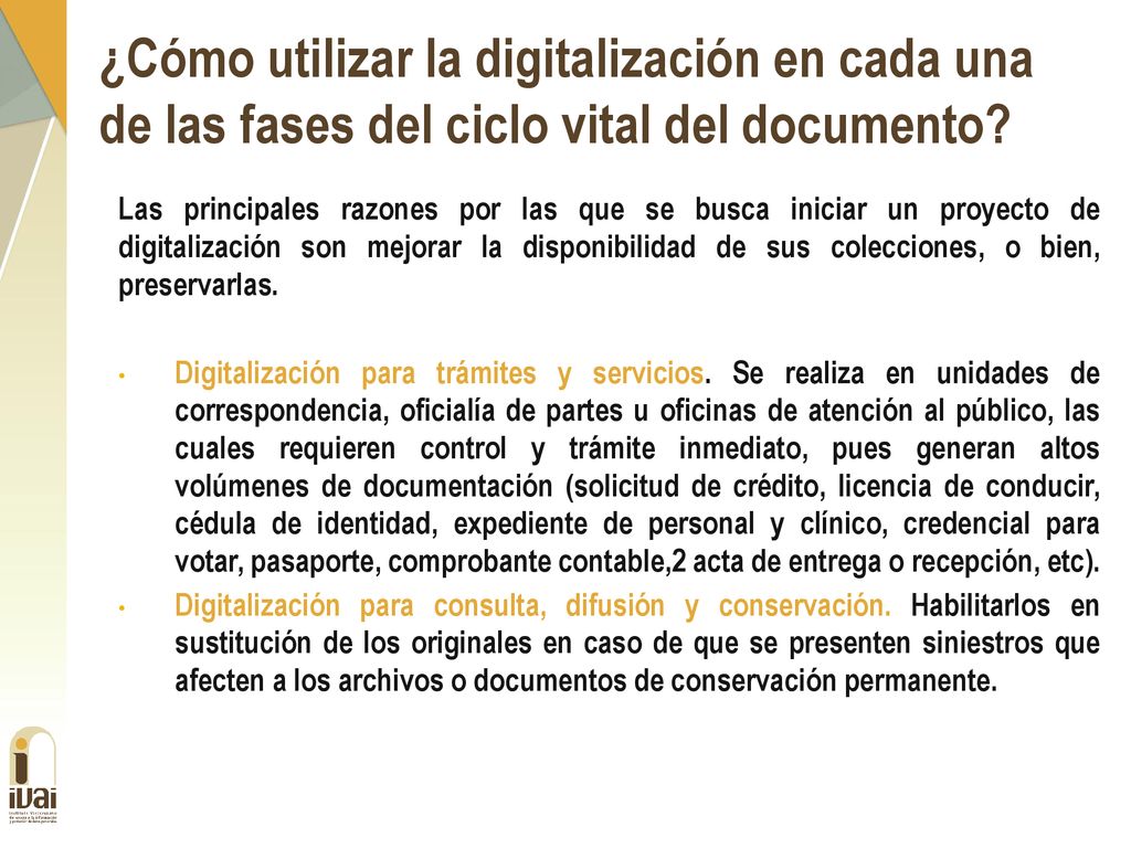 ¿Cómo utilizar la digitalización en cada una de las fases del ciclo vital del documento