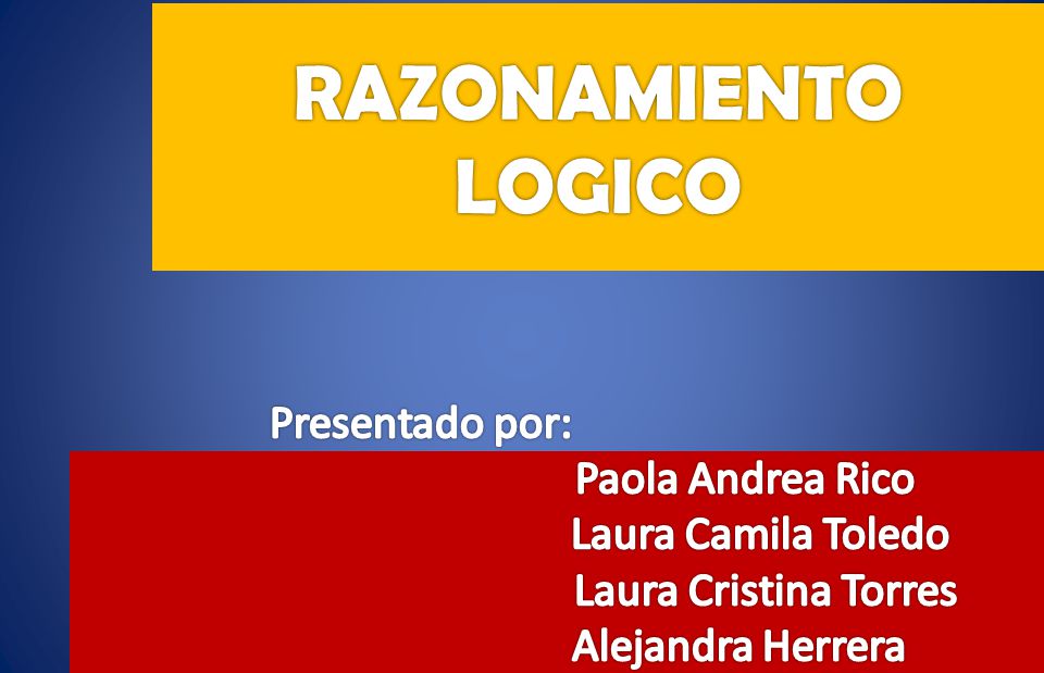 RAZONAMIENTO LOGICO Presentado por: Paola Andrea Rico