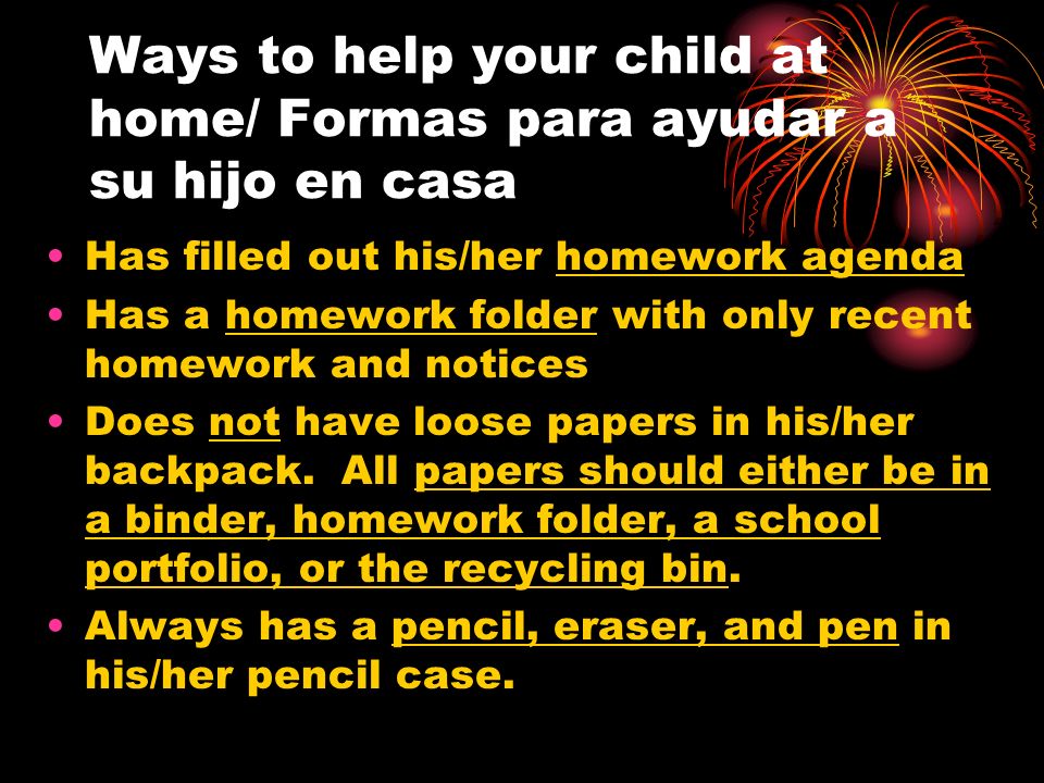 Ways to help your child at home/ Formas para ayudar a su hijo en casa