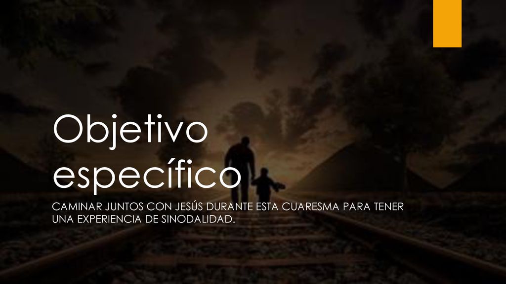 Objetivo específico Caminar juntos con Jesús durante esta Cuaresma para tener una experiencia de sinodalidad.