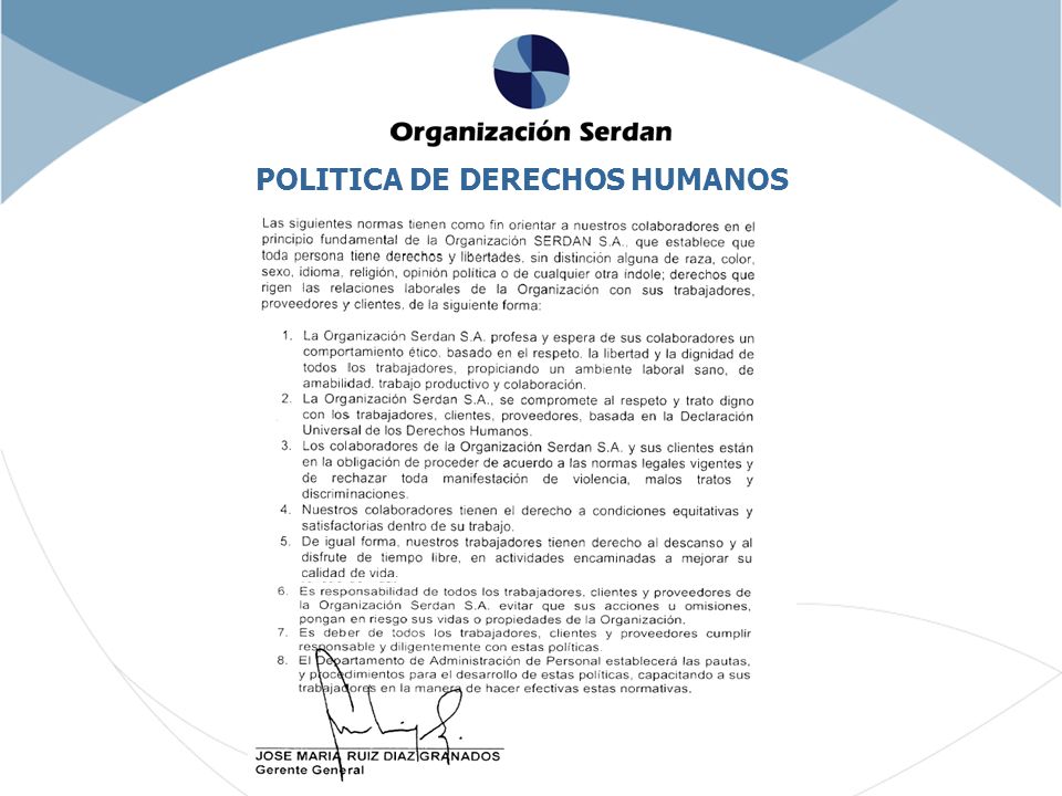 POLITICA DE DERECHOS HUMANOS