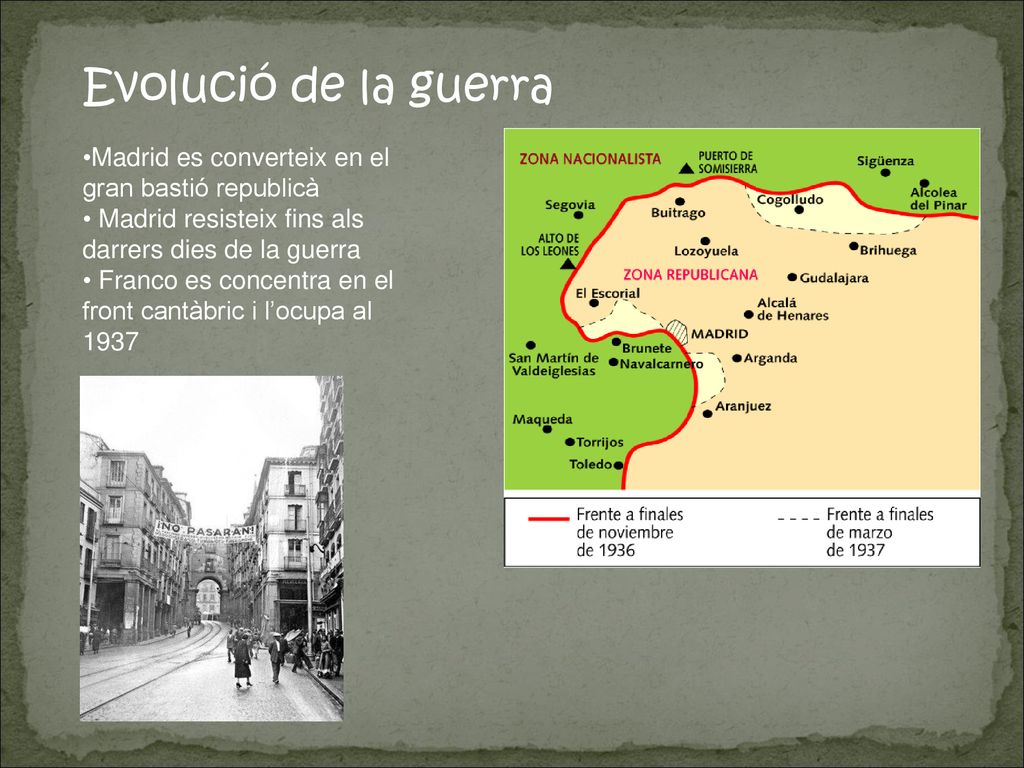 Evolució de la guerra Madrid es converteix en el gran bastió republicà
