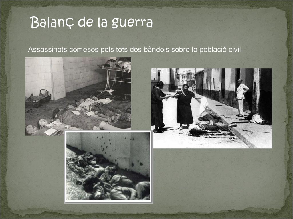 Balanç de la guerra Assassinats comesos pels tots dos bàndols sobre la població civil
