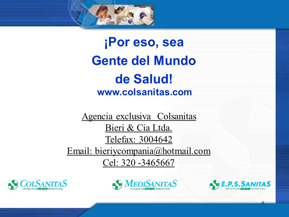Agencia exclusiva Colsanitas