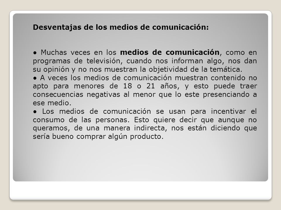 LOS MEDIOS DE COMUNICACIÓN - ppt descargar