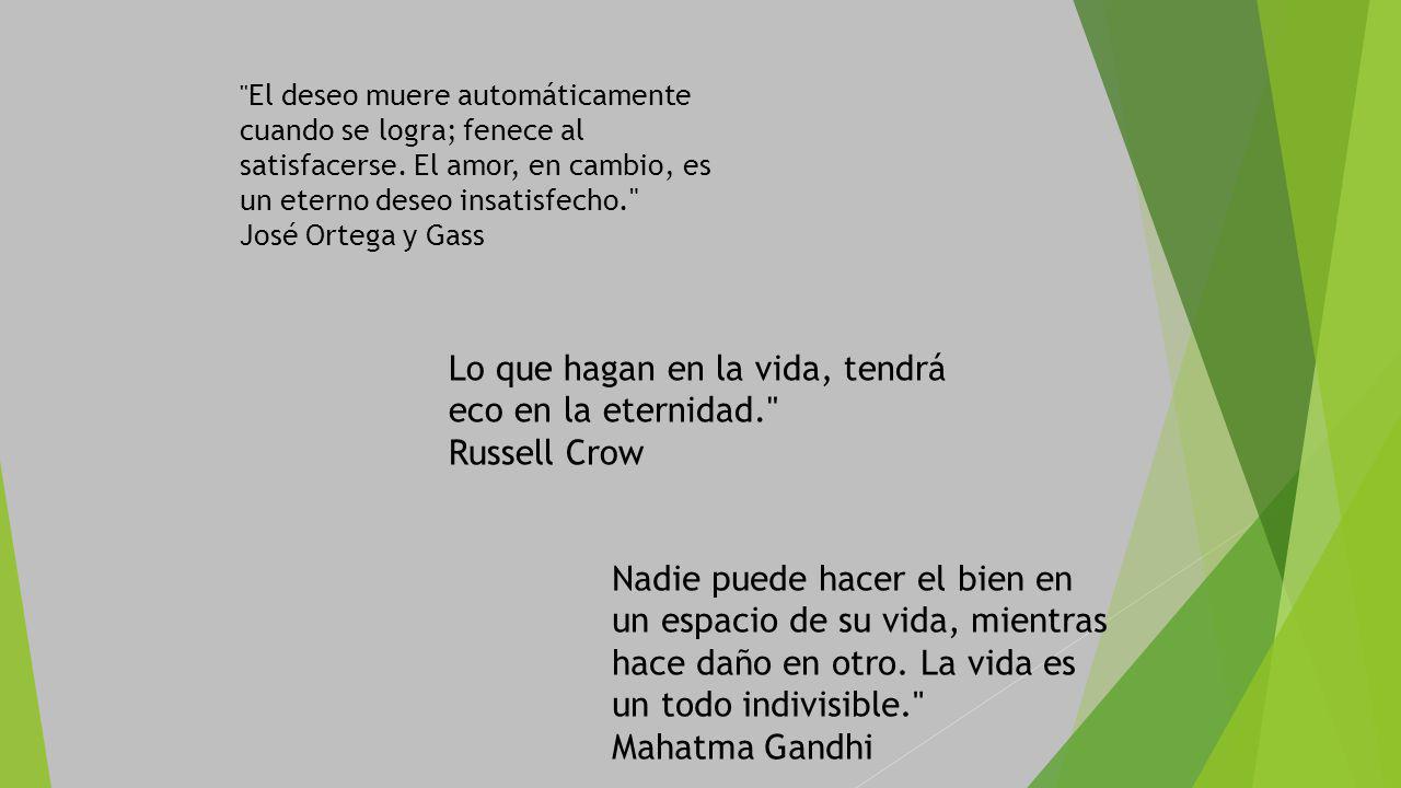 Lo que hagan en la vida, tendrá eco en la eternidad. Russell Crow