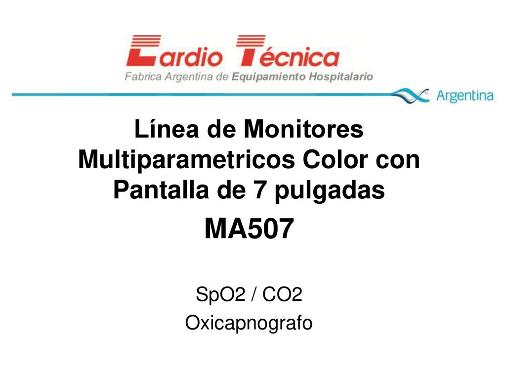 Línea de Monitores Multiparametricos Color con Pantalla de 7 pulgadas