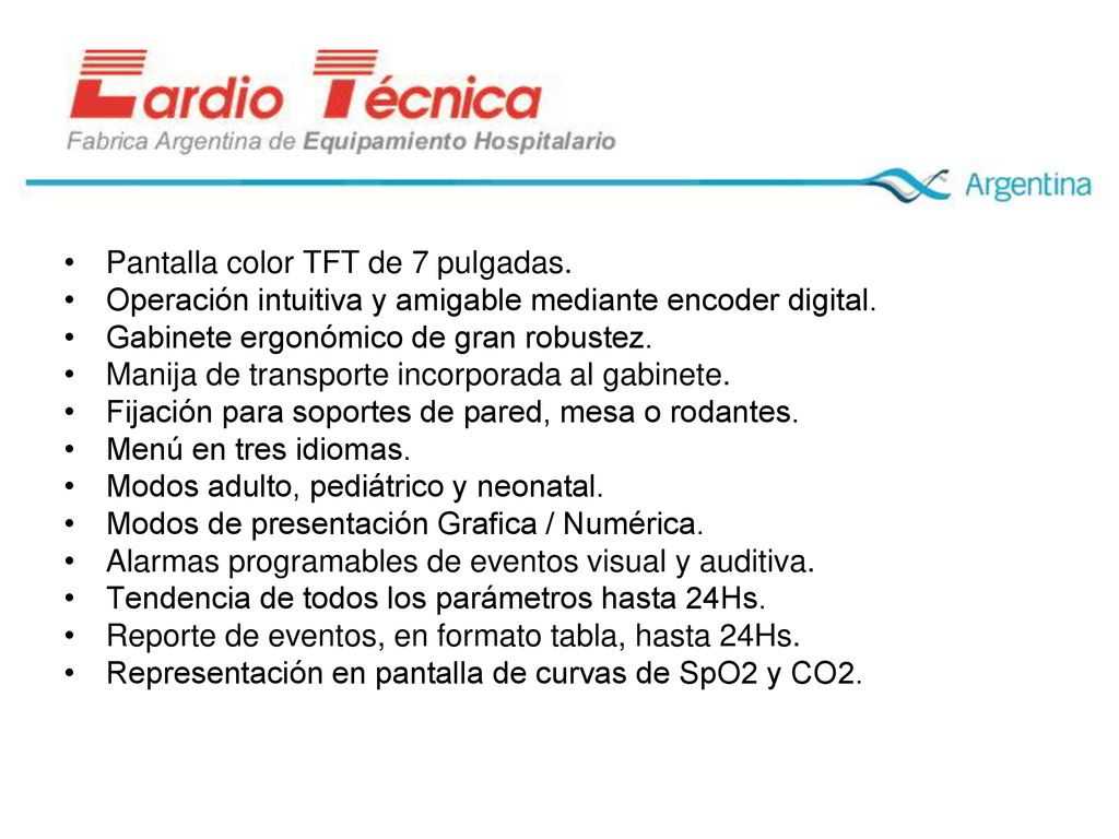 Pantalla color TFT de 7 pulgadas.