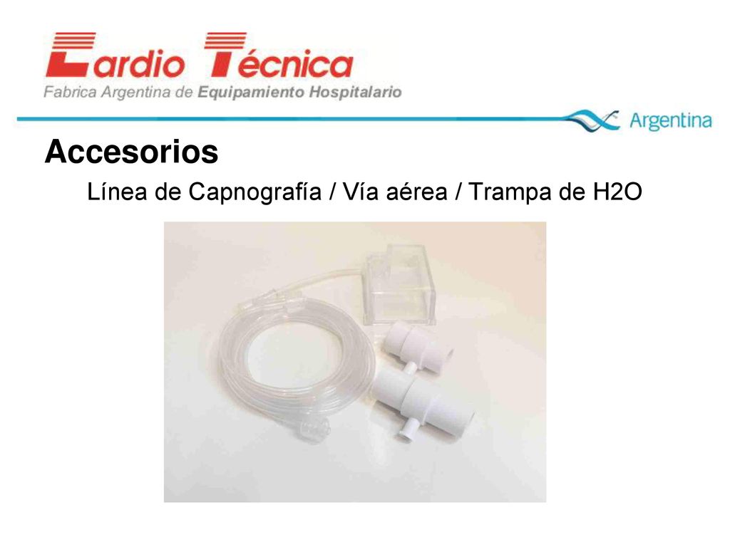 Línea de Capnografía / Vía aérea / Trampa de H2O