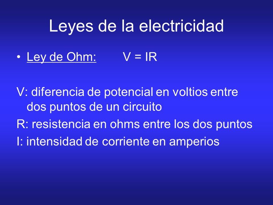 Leyes de la electricidad