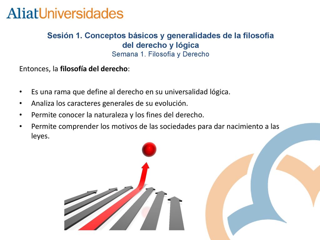Sesión 1. Conceptos básicos y generalidades de la filosofía del derecho y lógica Semana 1. Filosofía y Derecho