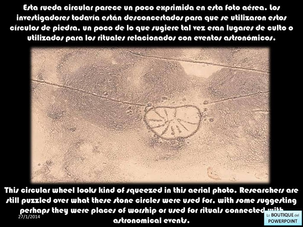 Esta rueda circular parece un poco exprimida en esta foto aérea