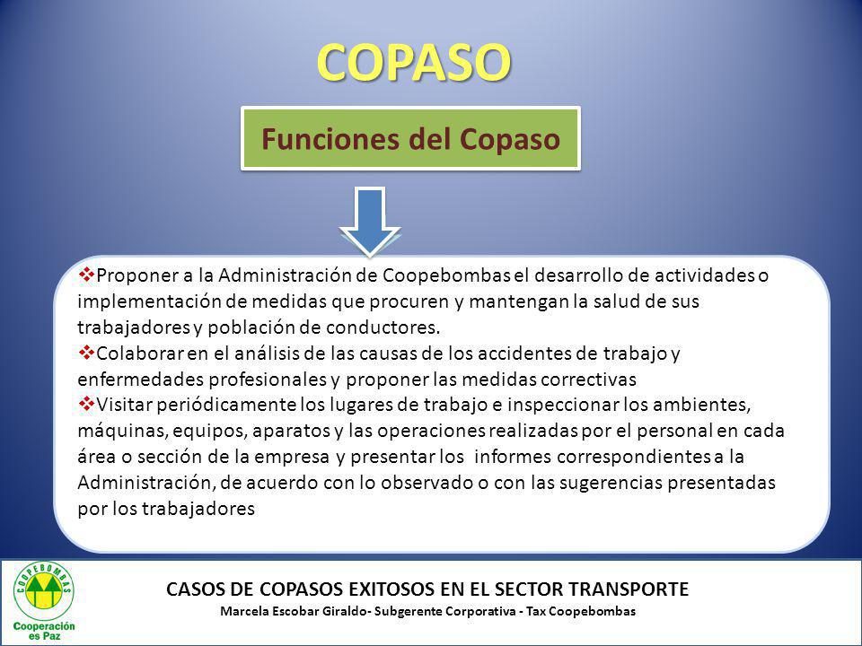 COPASO Funciones del Copaso