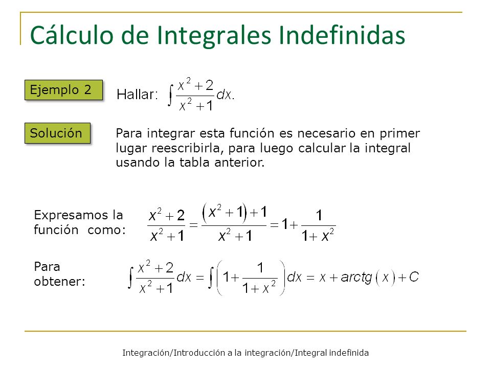 Integral Indefinida Integrales indefinidas - ppt video online descargar