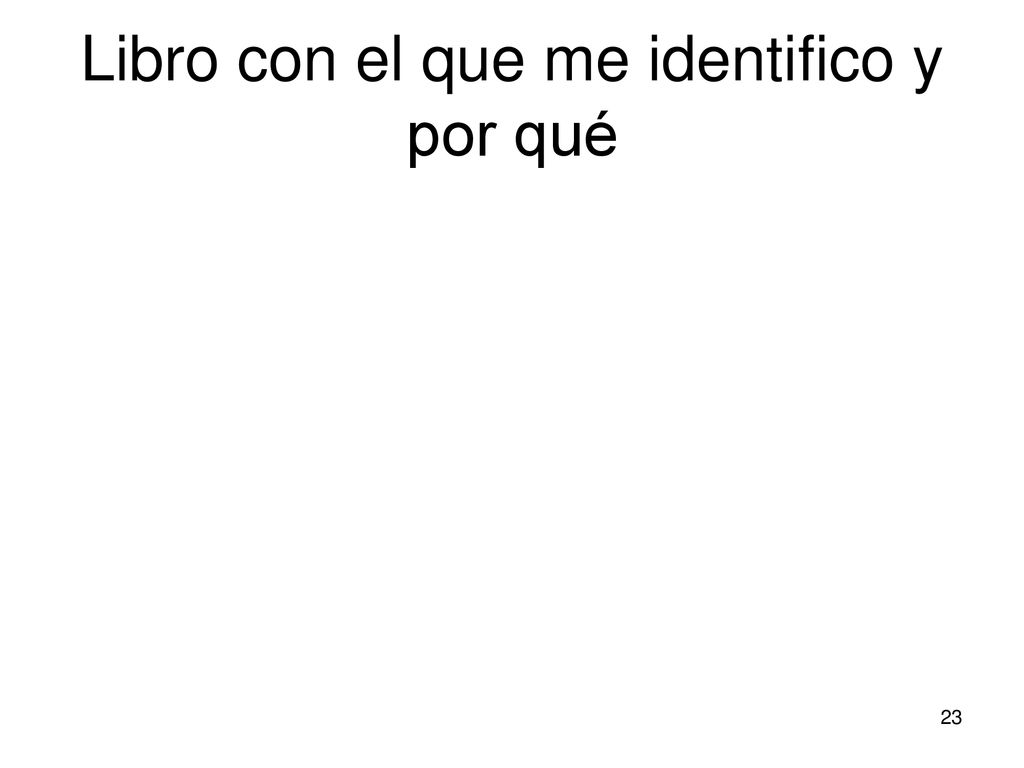 Libro con el que me identifico y por qué
