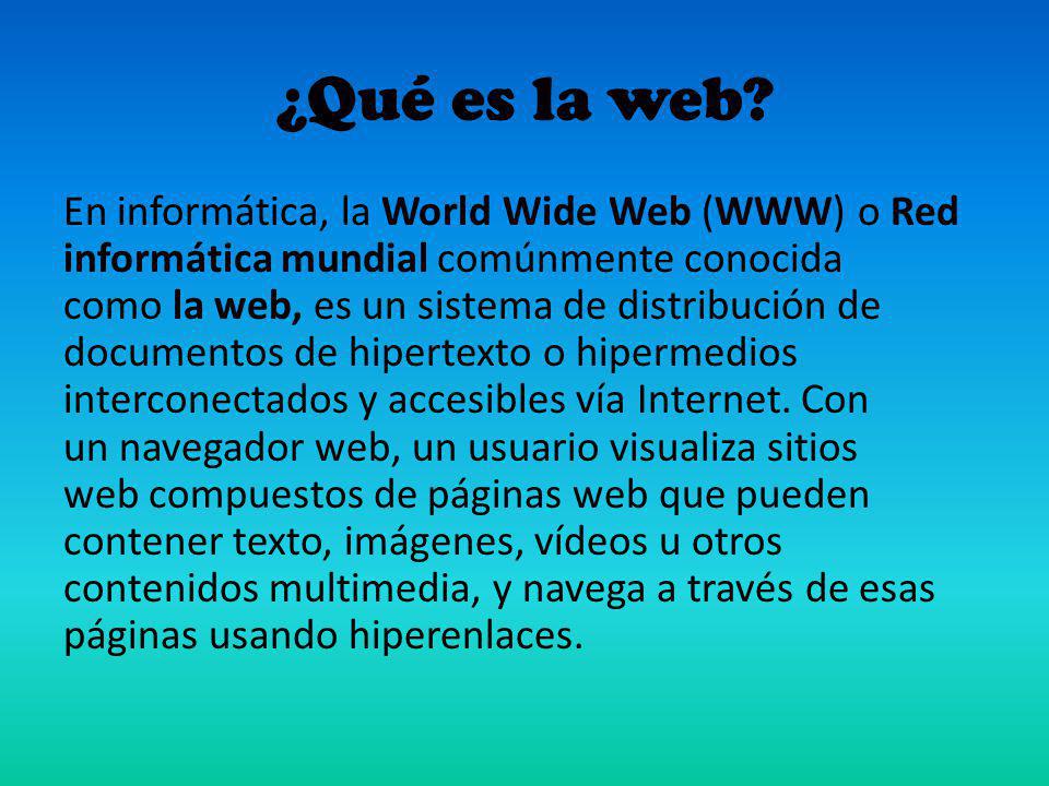 ¿Qué es la web