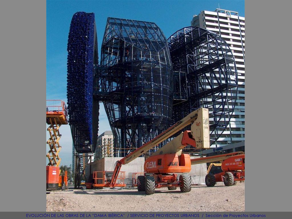 EVOLUCIÓN DE LAS OBRAS DE LA DAMA IBÉRICA / SERVICIO DE PROYECTOS URBANOS / Sección de Proyectos Urbanos