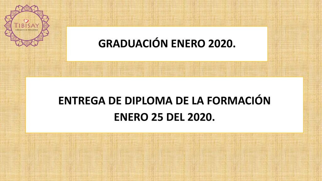 ENTREGA DE DIPLOMA DE LA FORMACIÓN ENERO 25 DEL 2020.