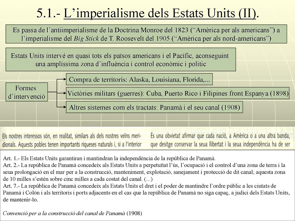 5.1.- L’imperialisme dels Estats Units (II).