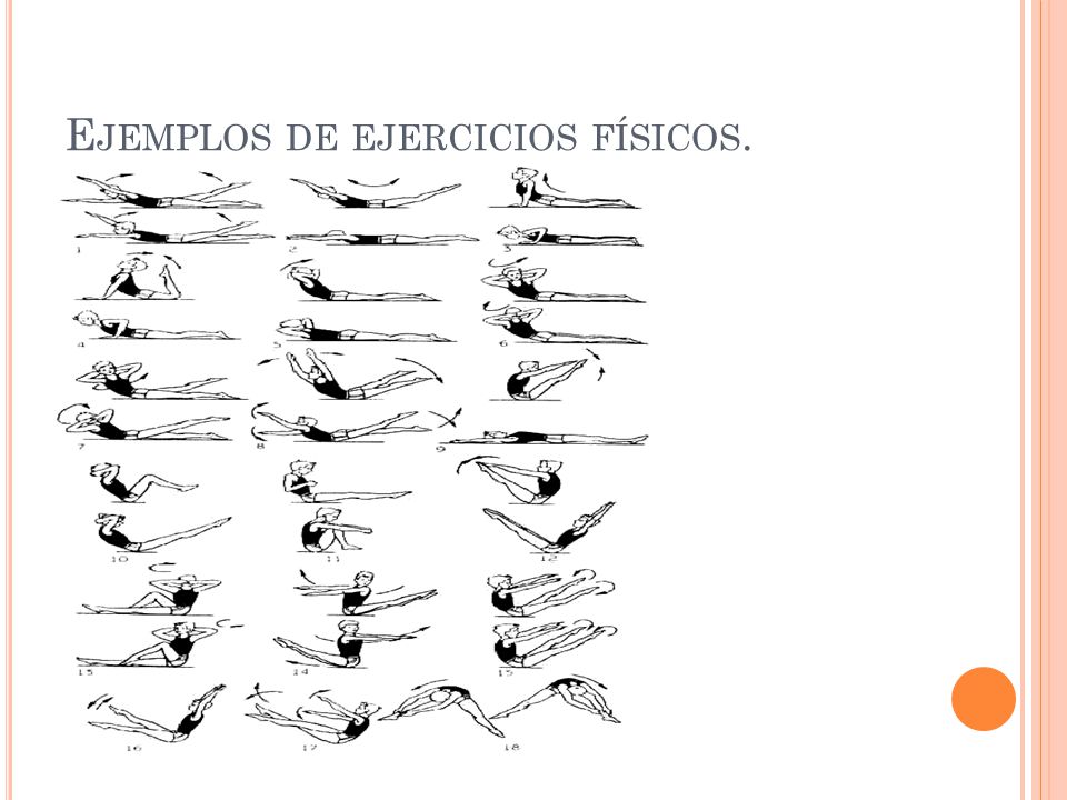 Ejemplos de ejercicios físicos.